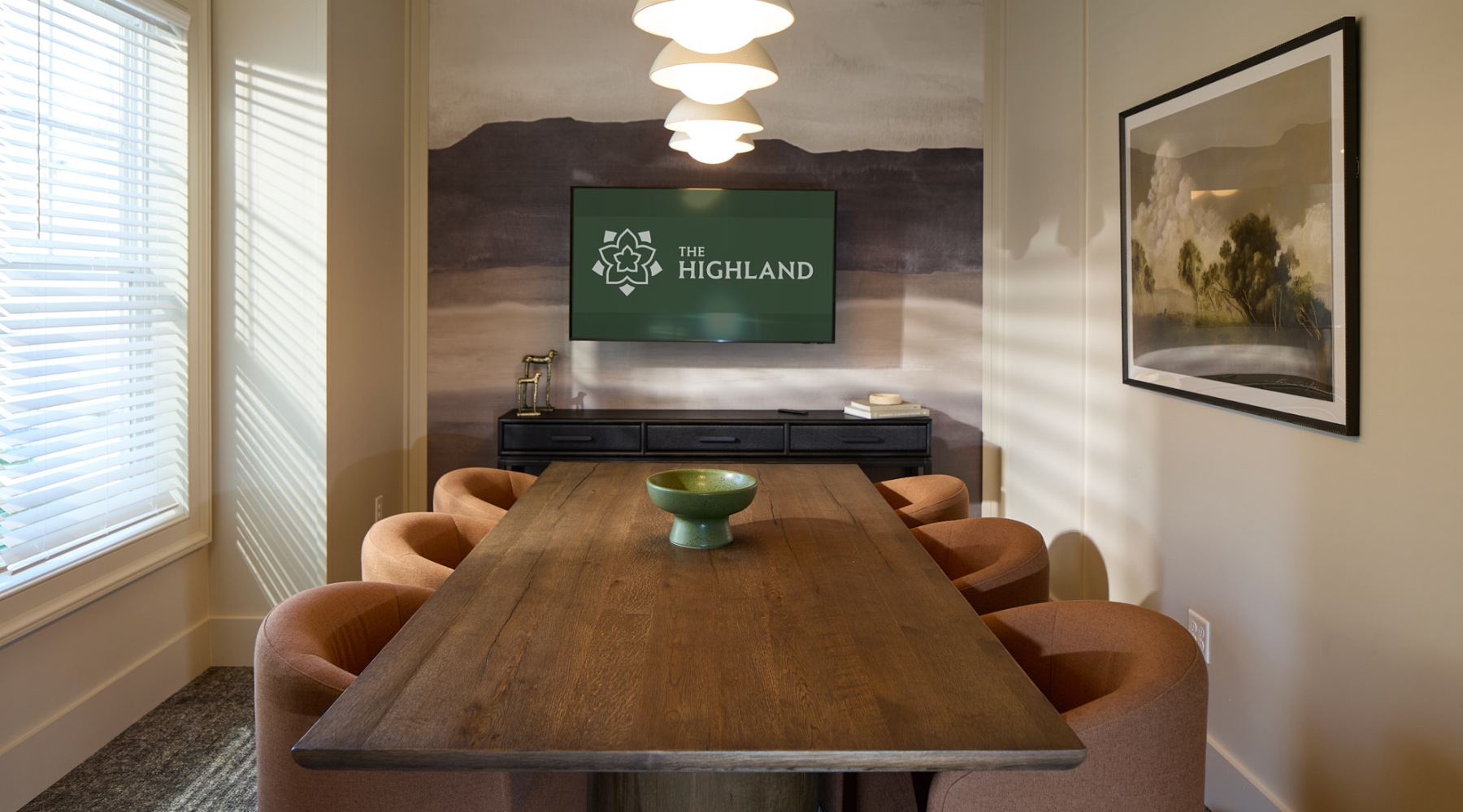 room with table and chairs