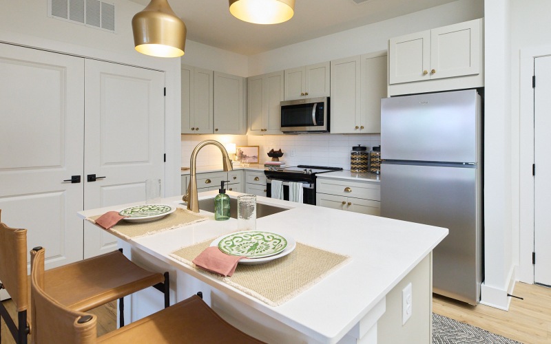 kitchen with refrigerator